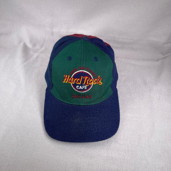 Hard Rock Cafe Dallas Hat Men One Size Blue Snapback Cap Colorblock Embroidered - Picture 6 of 10